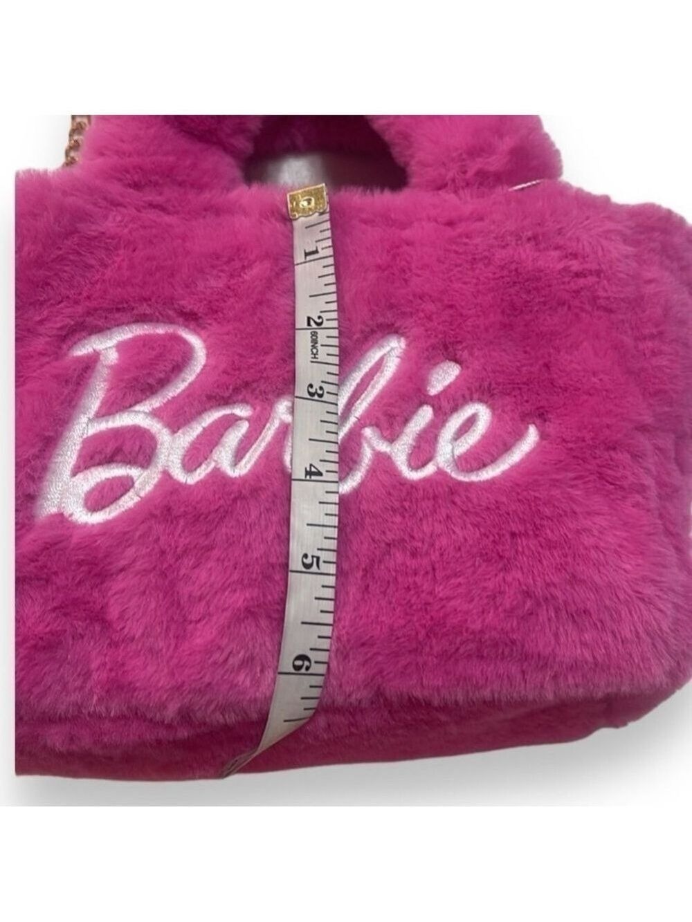 Barbie & Skinnydip London Collaboration Pink Furry Crossbody RARE Purse Bag - Picture 13 of 14